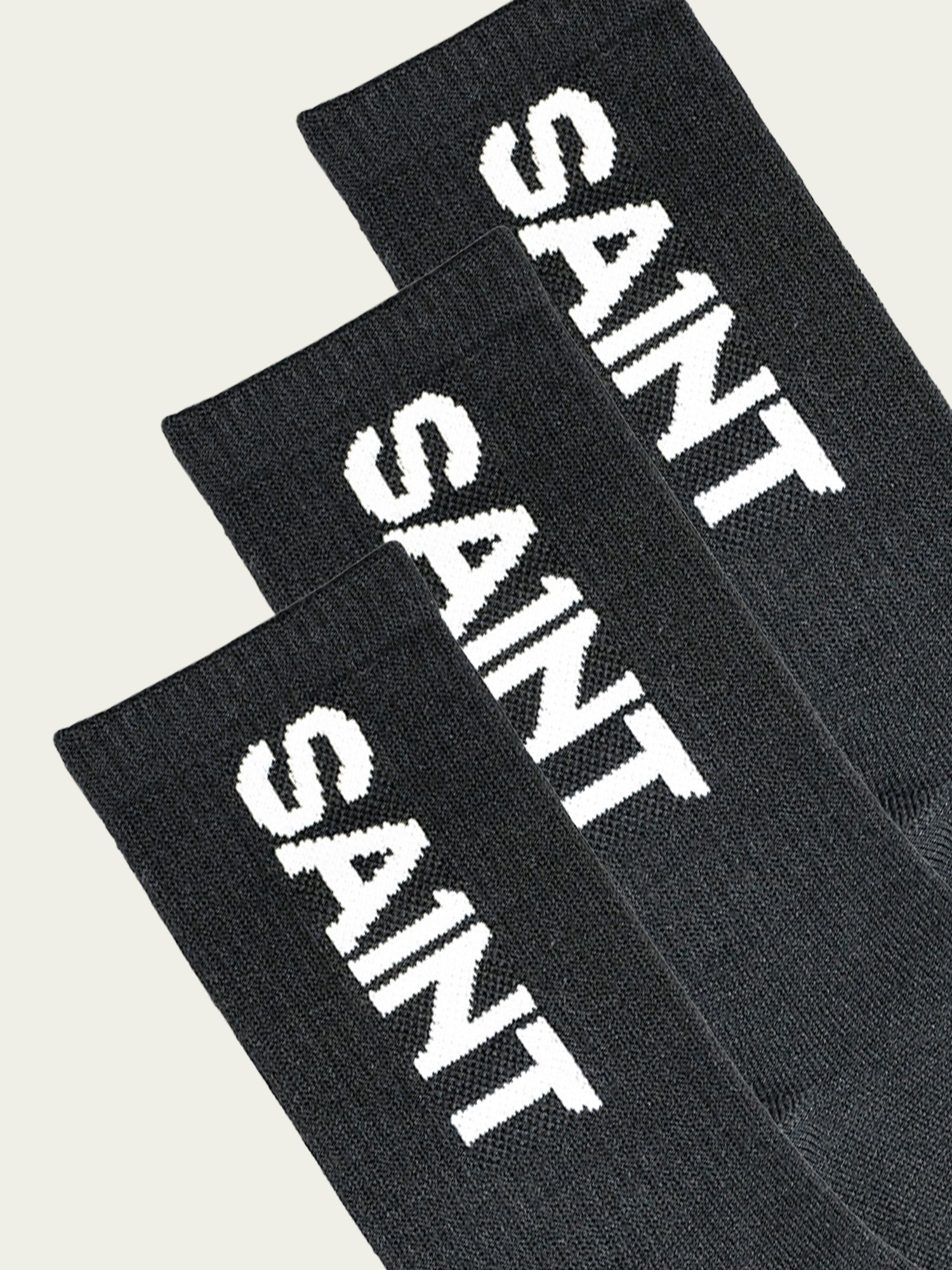 SA1NT Bamboo Crew Socks, 3 Pack - Black