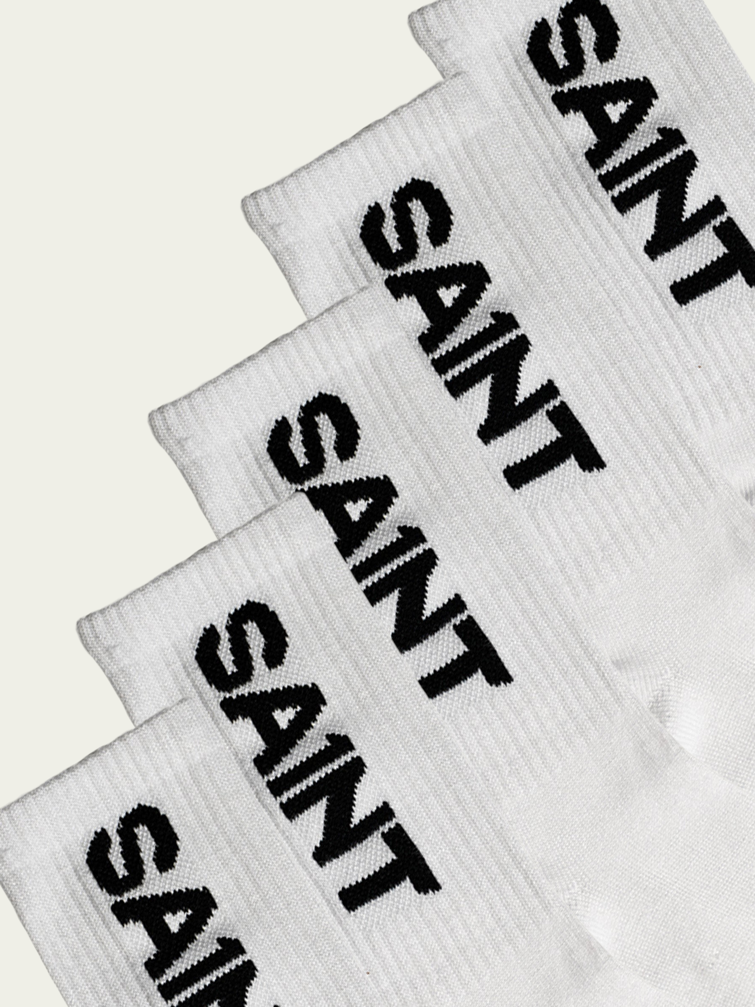 SA1NT Bamboo Crew Socks, 5 Pack - White