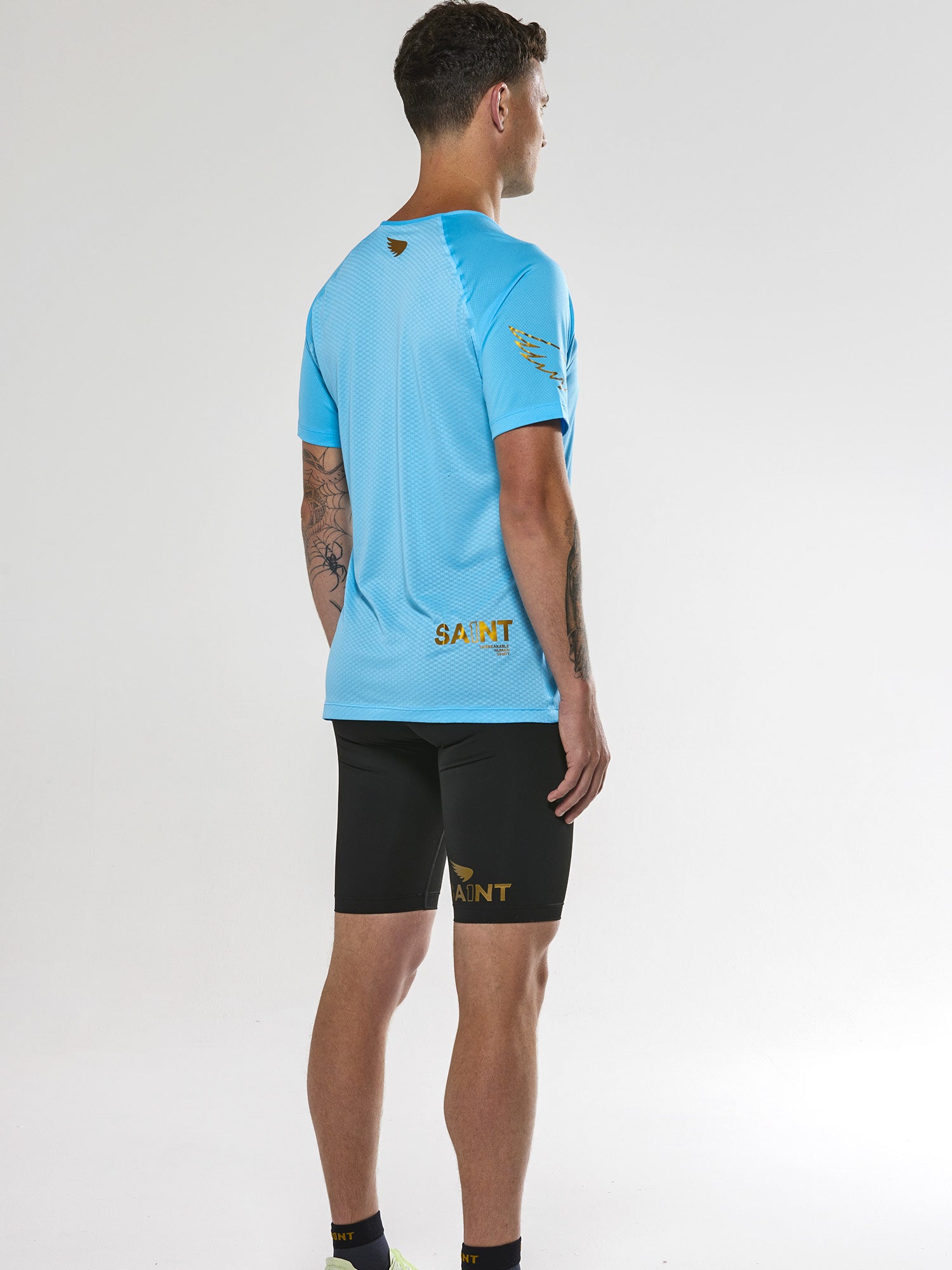 Men's P1 Elite Run Top - Light Blue