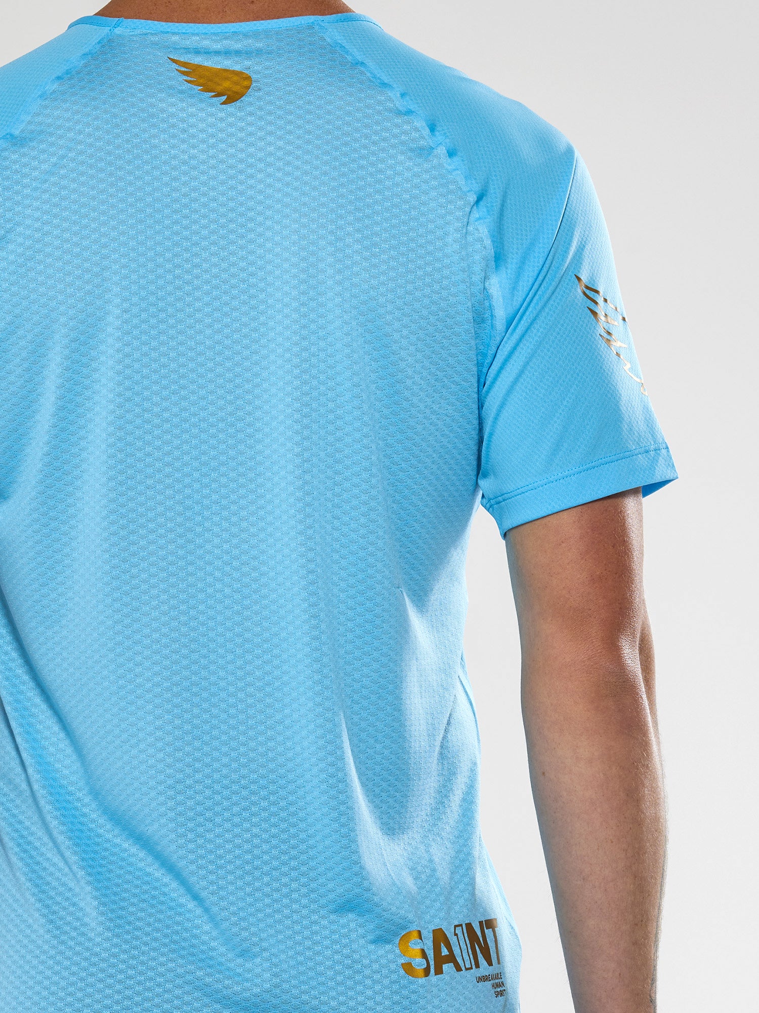 Men's P1 Elite Run Top - Light Blue