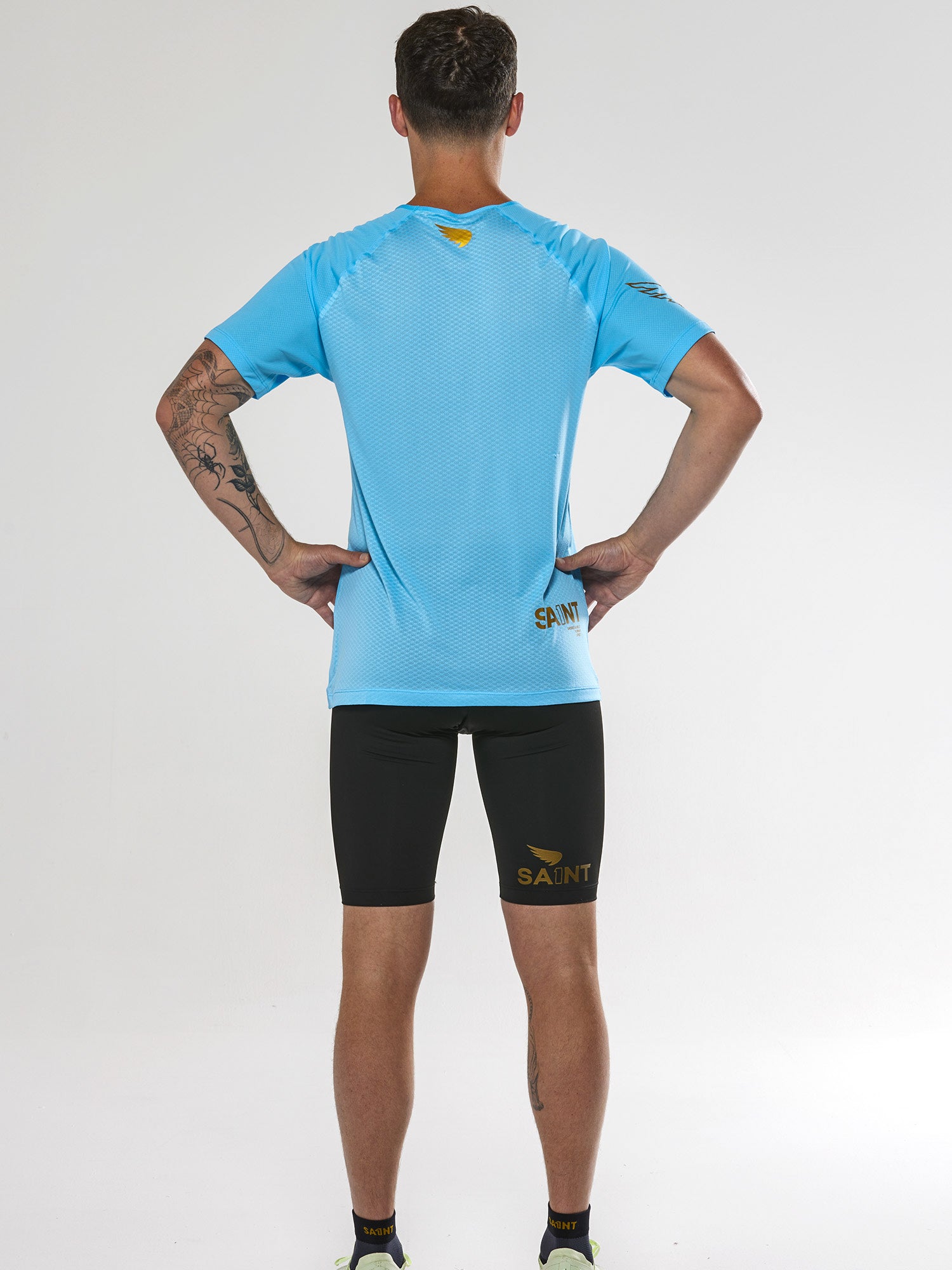 Men's P1 Elite Run Top - Light Blue