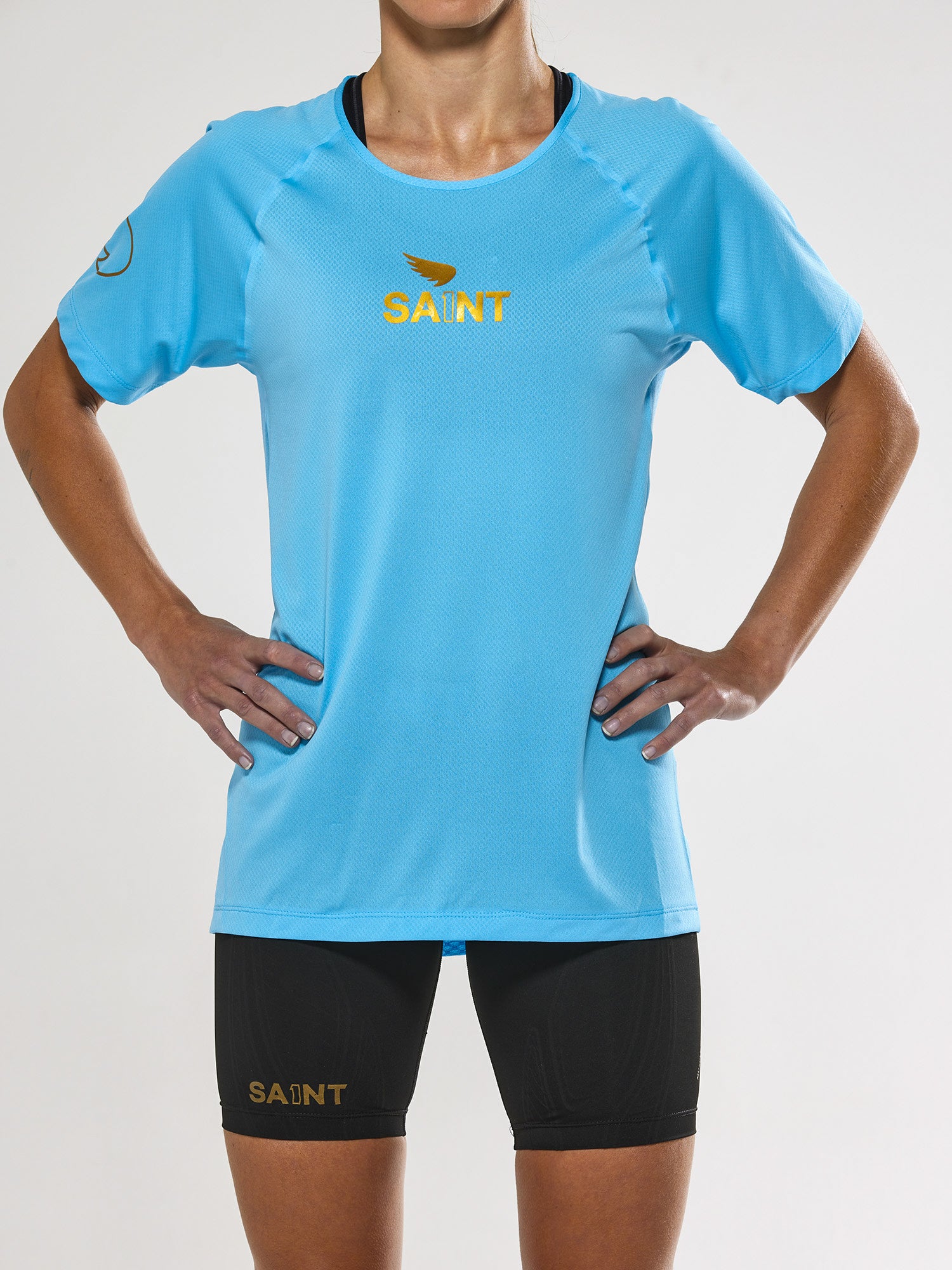 Women's P1 Elite Run Top - Light Blue