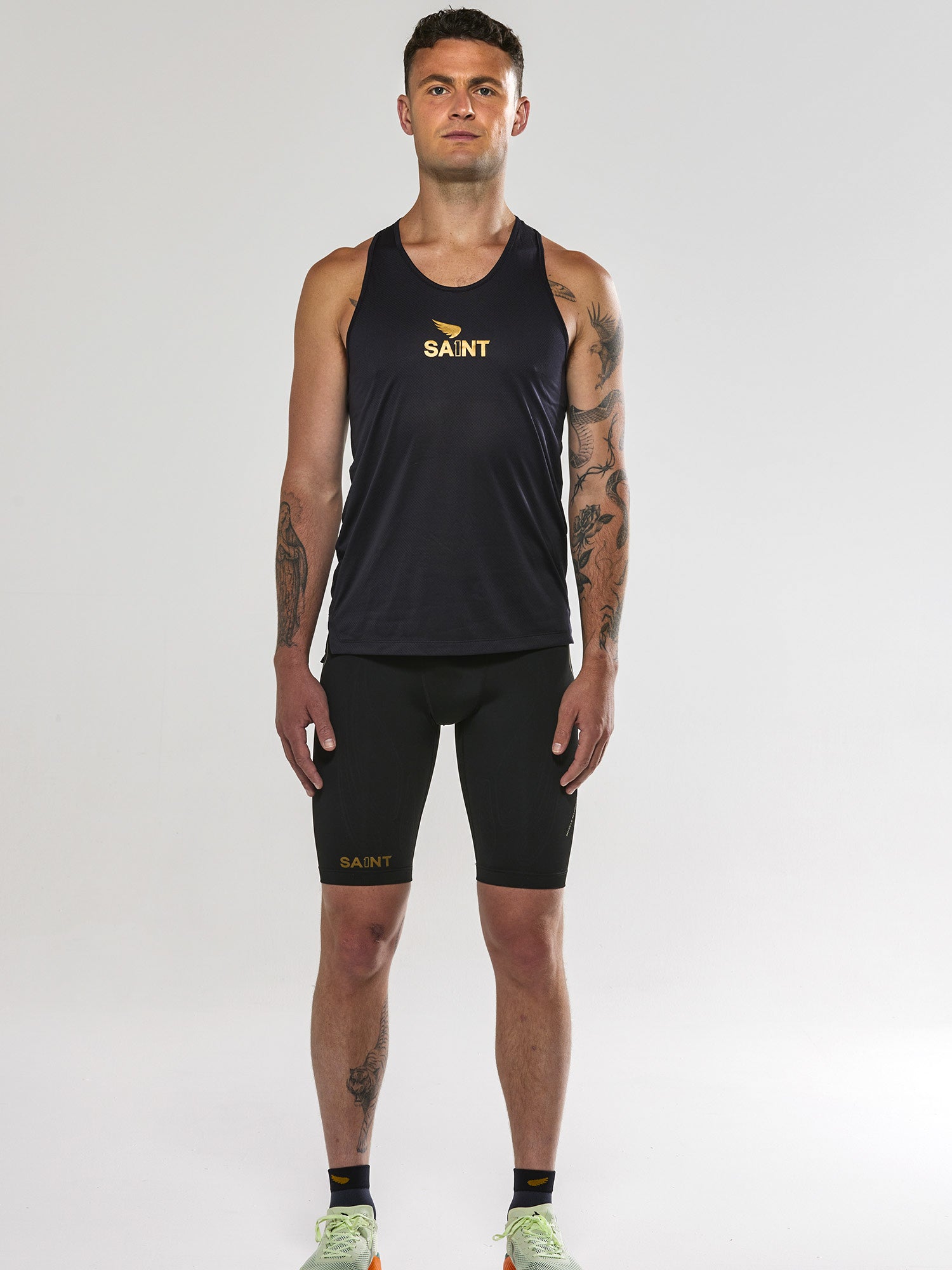 Men's P1 Elite Run Singlet - Black