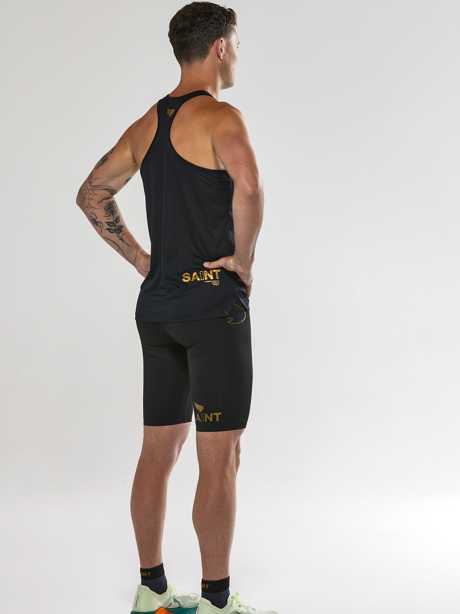Men's P1 Elite Run Singlet - Black