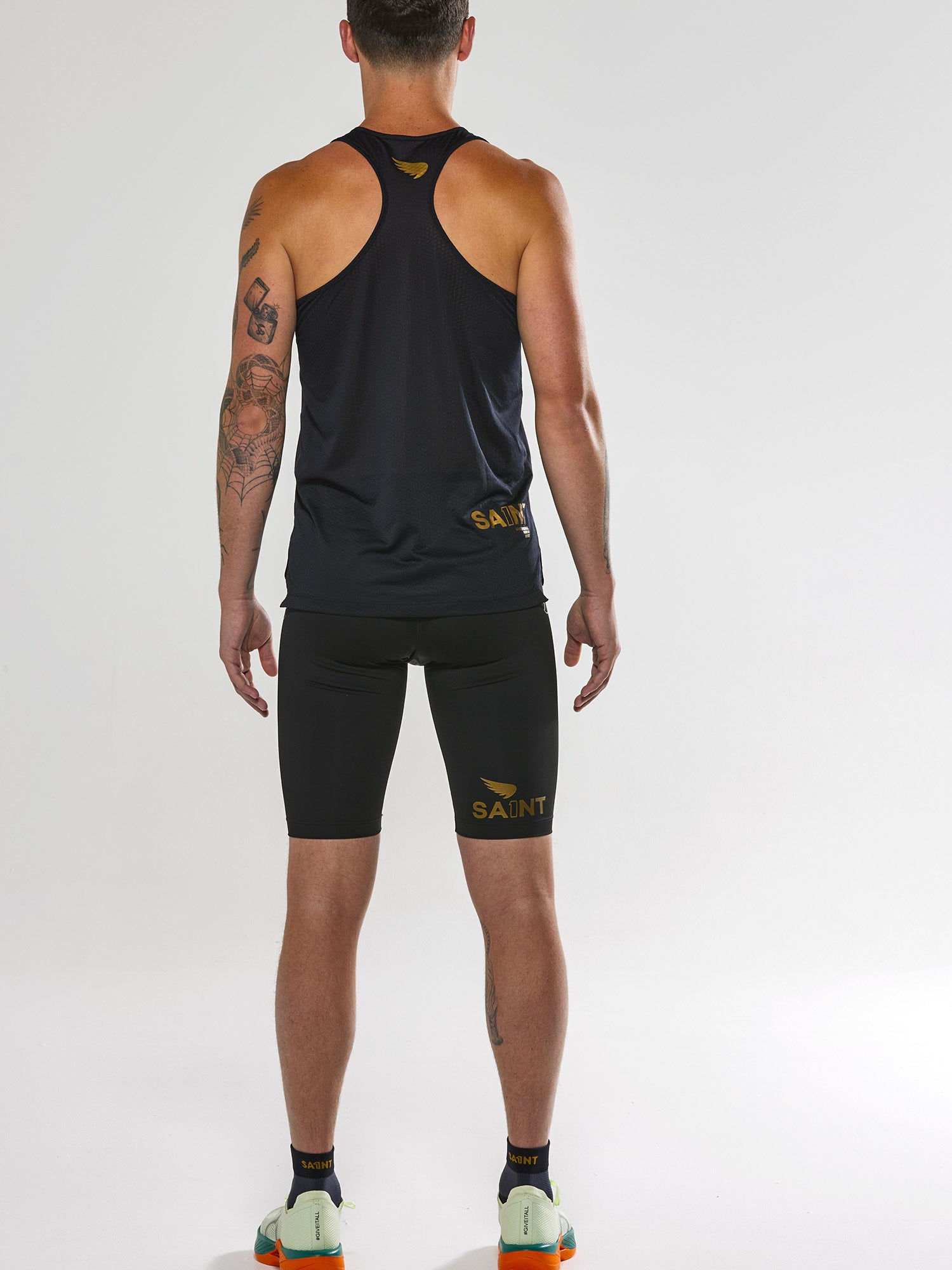 Men's P1 Elite Run Singlet - Black