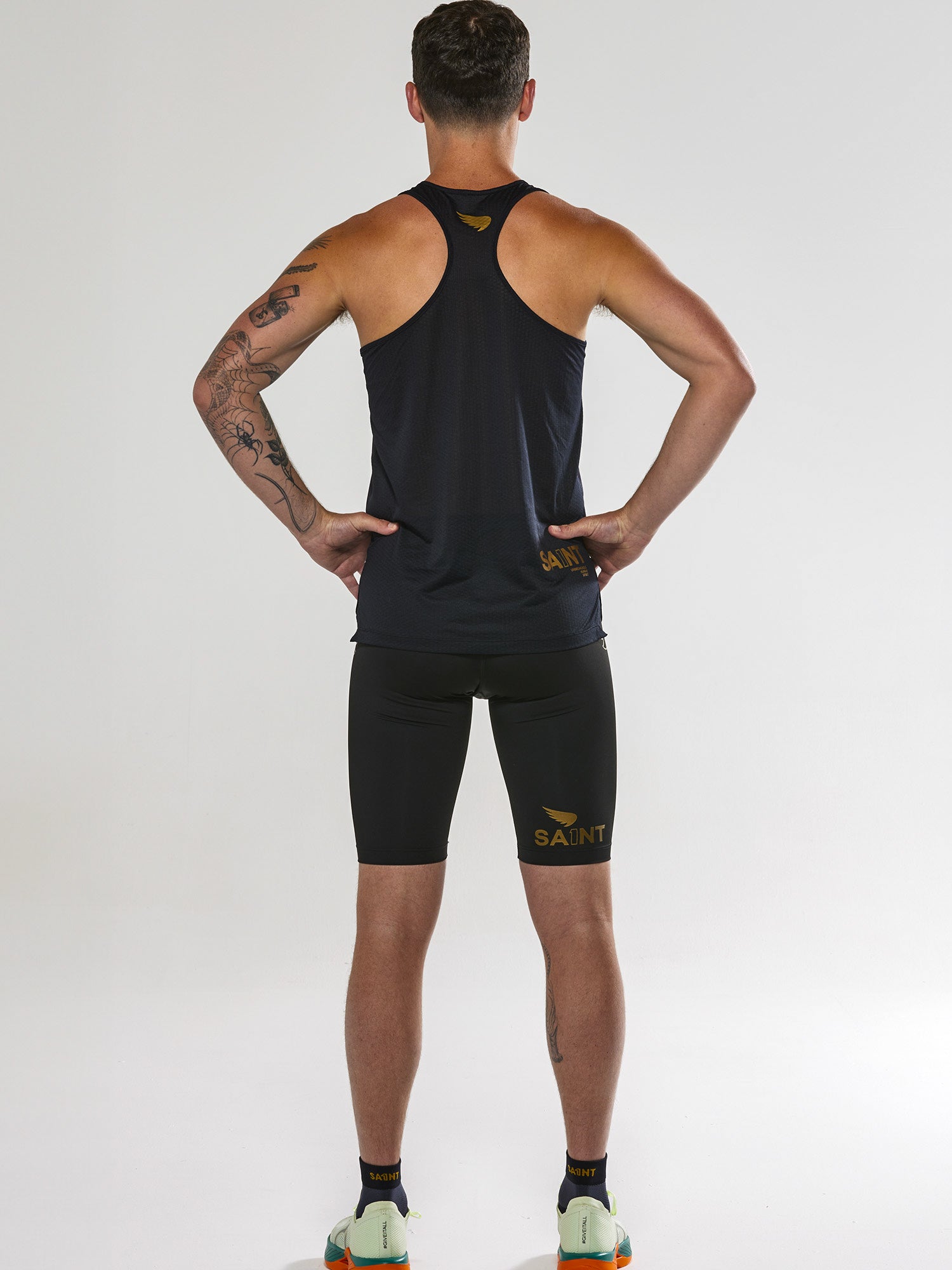 Men's P1 Elite Run Singlet - Black