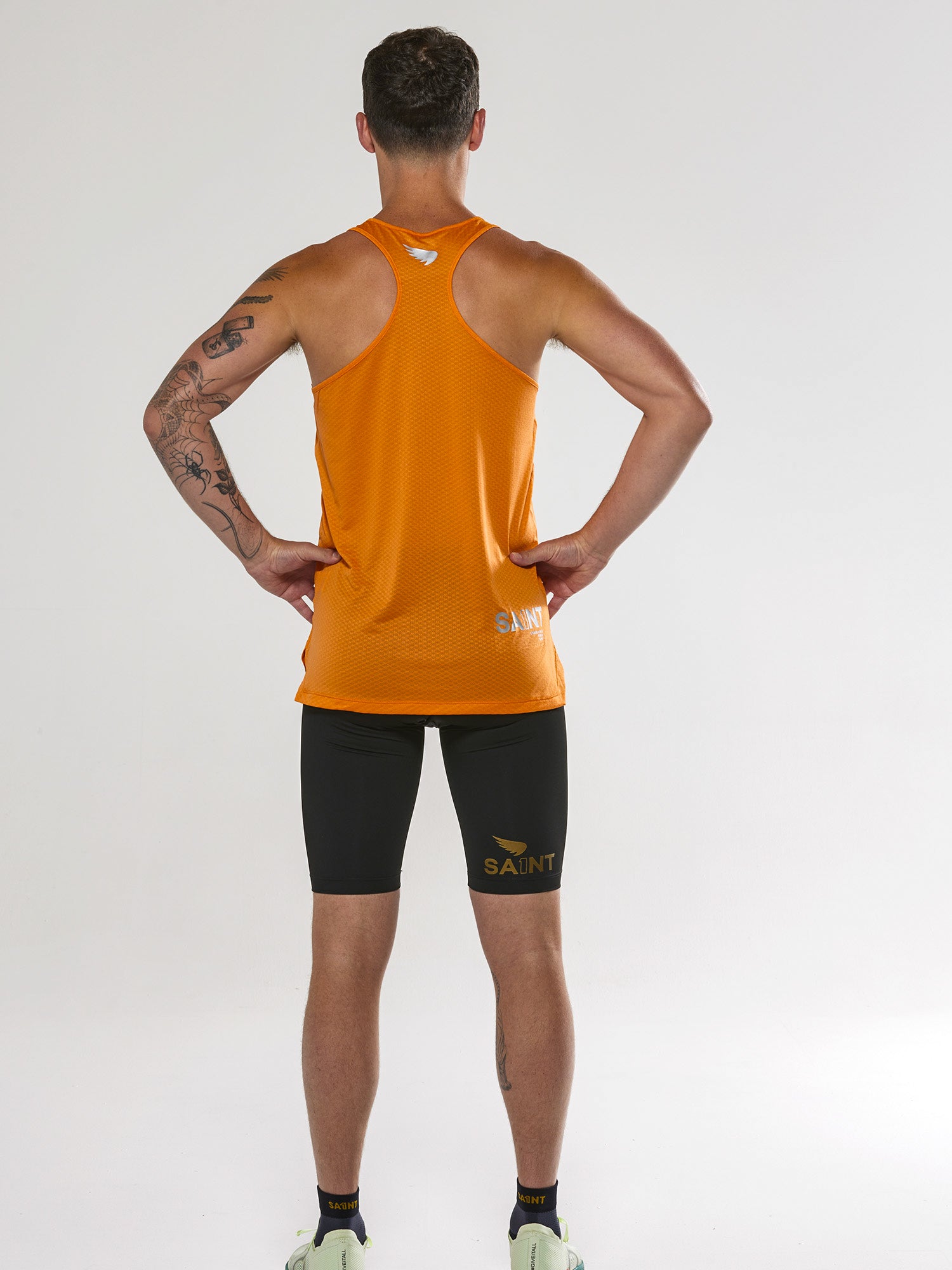 Men's P1 Elite Run Singlet - Orange