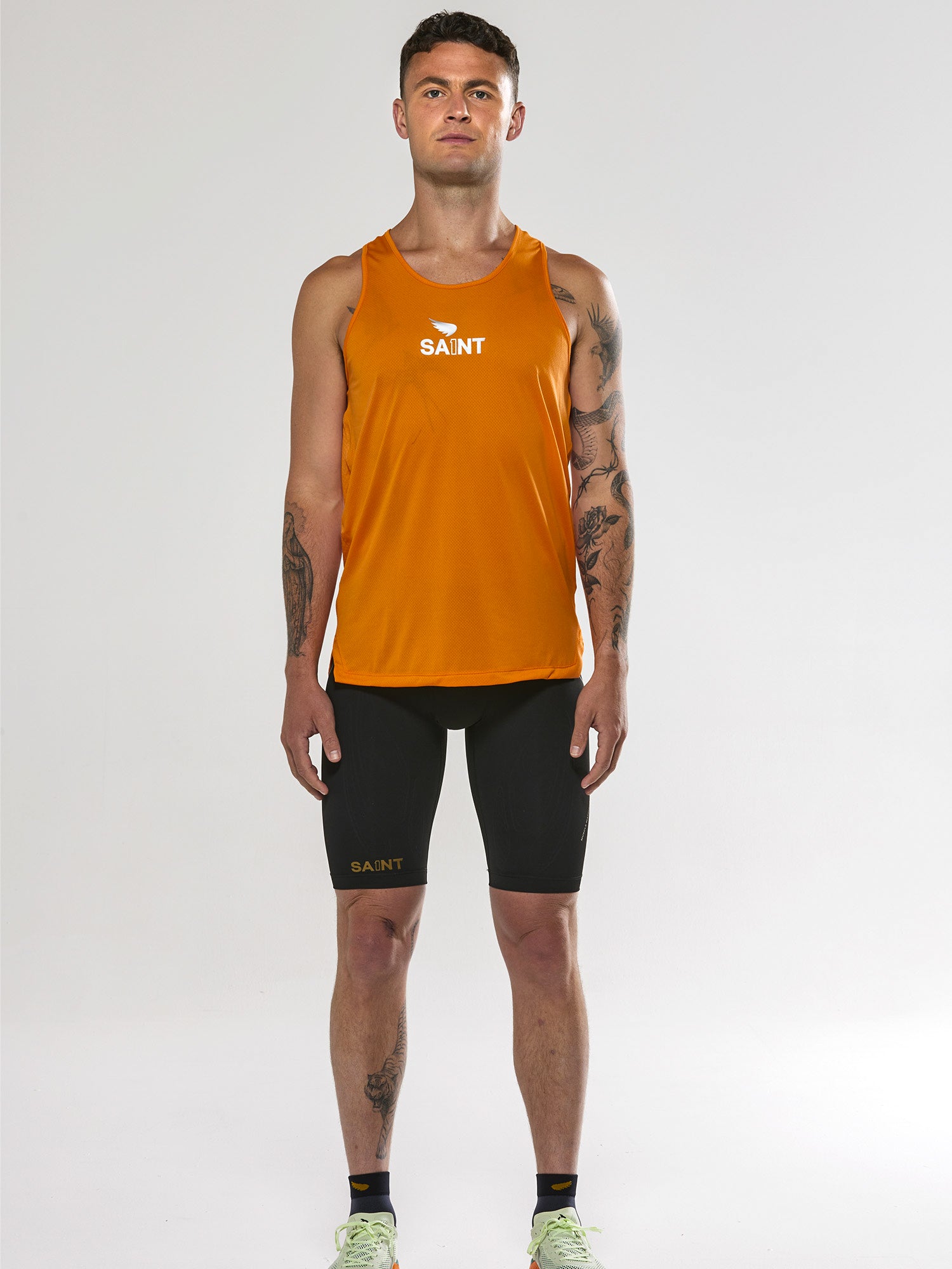 Men's P1 Elite Run Singlet - Orange