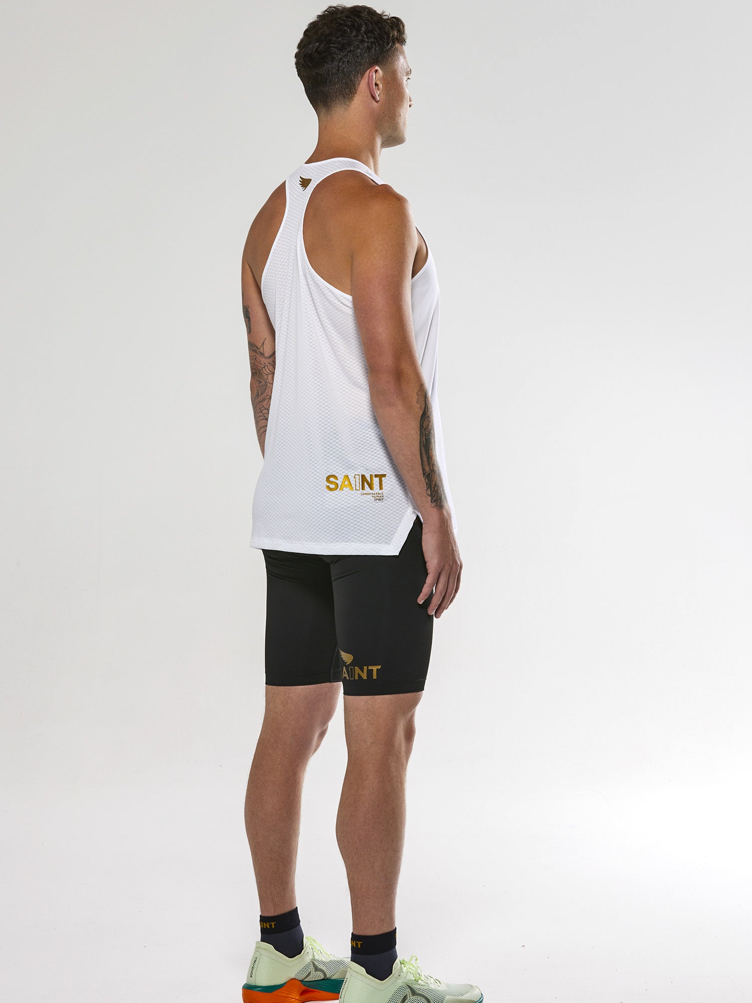 Men's P1 Elite Run Singlet - White