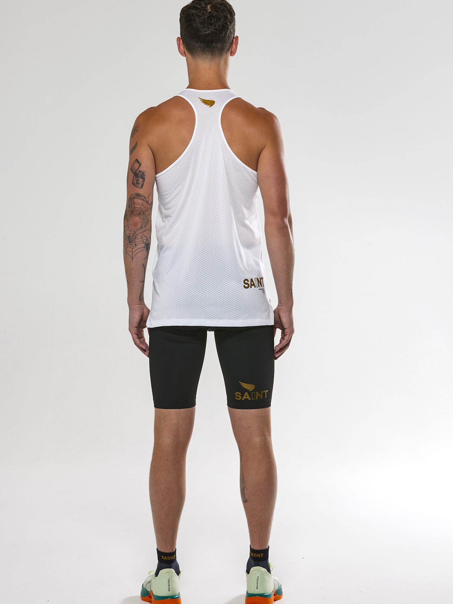 Men's P1 Elite Run Singlet - White