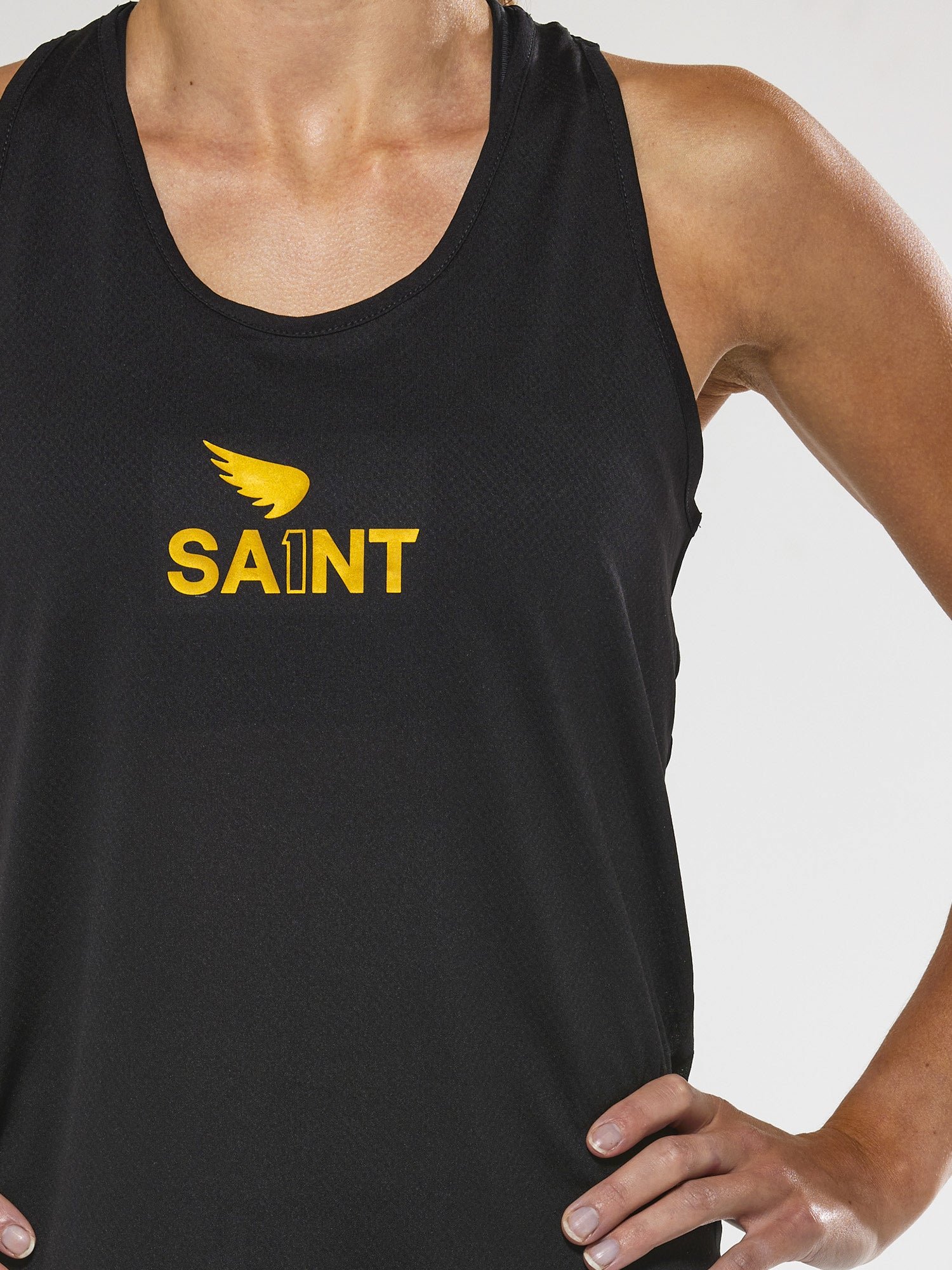 Women's P1 Elite Run Singlet - Black