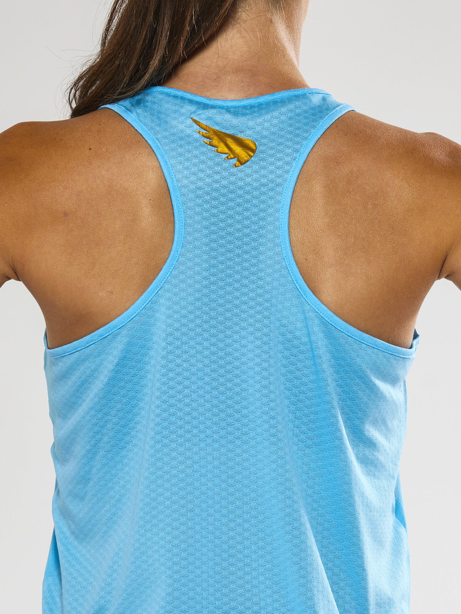 Women's P1 Elite Run Singlet - Light Blue