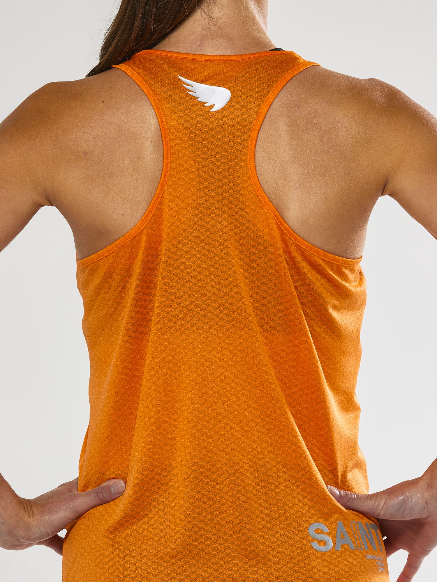 Women's P1 Elite Run Singlet - Orange