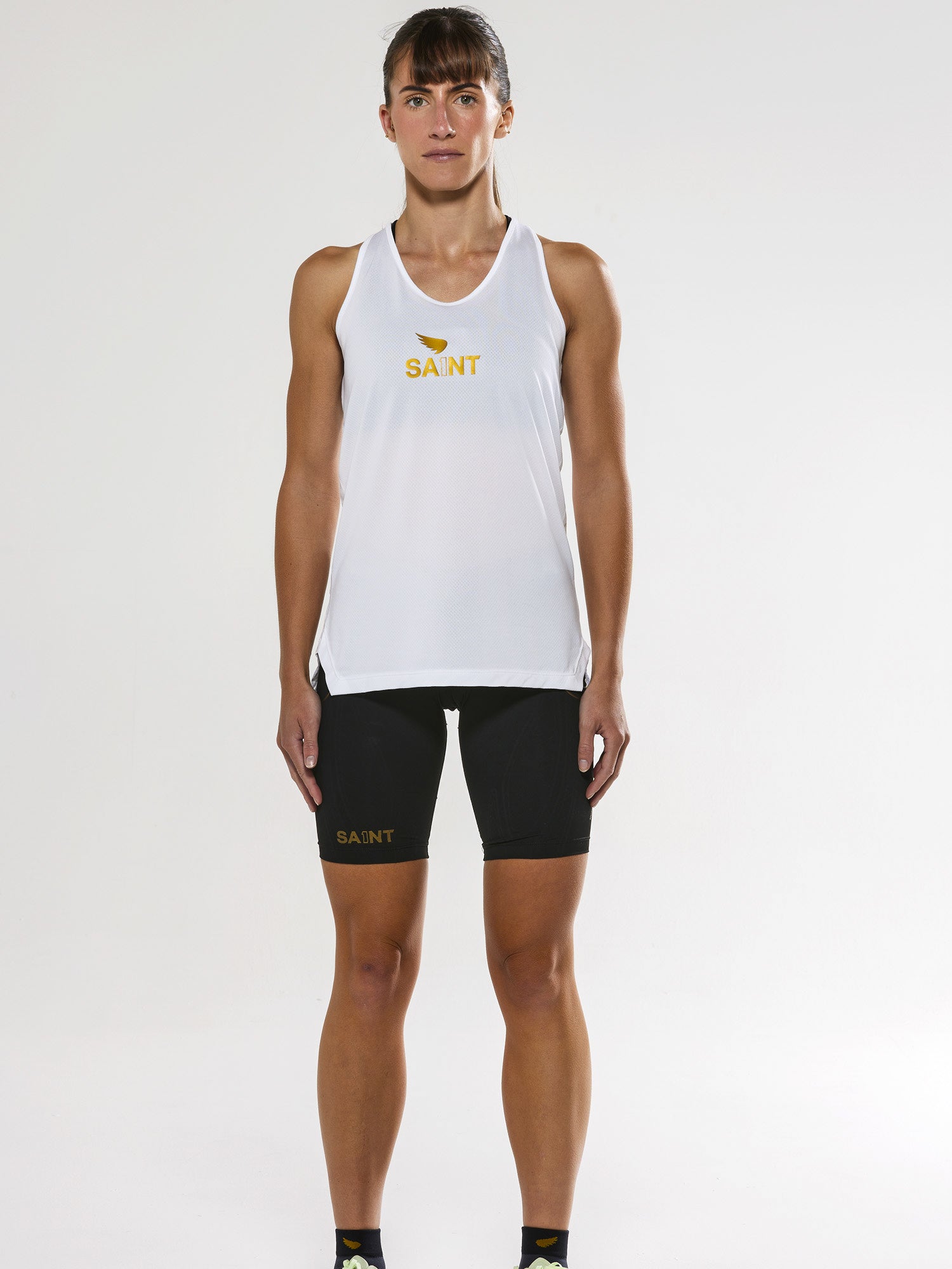 Women's P1 Elite Run Singlet - White