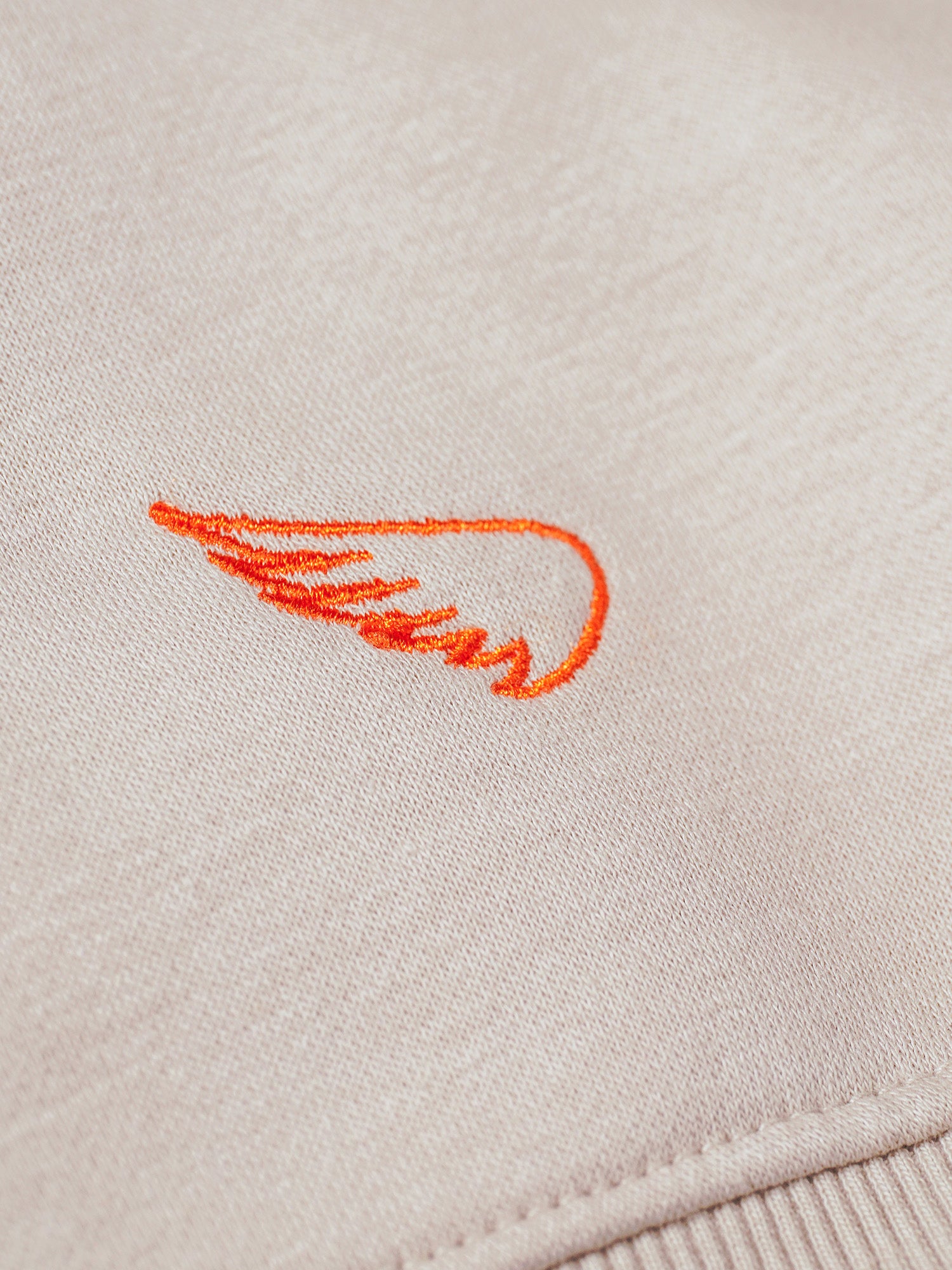 Embroidered Cotton/Tencel Hoodie - Stone