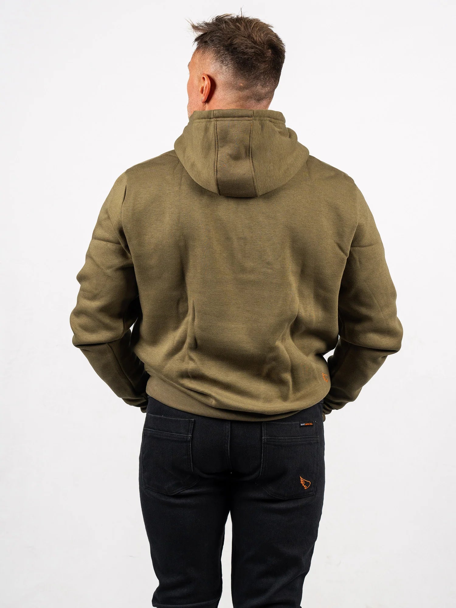 Embossed Cotton/Tencel Hoodie - Green