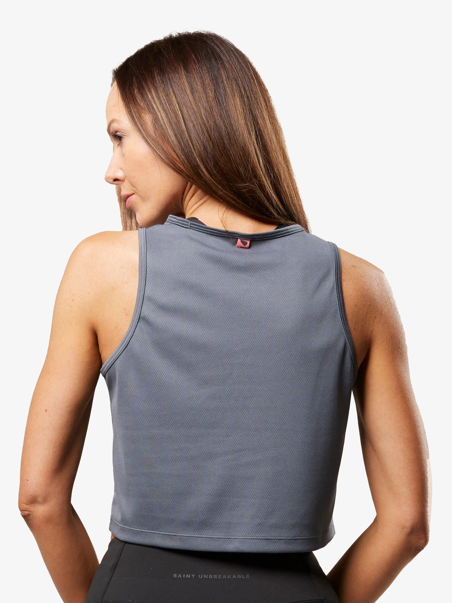Women's Cropped Training Tank - Grey