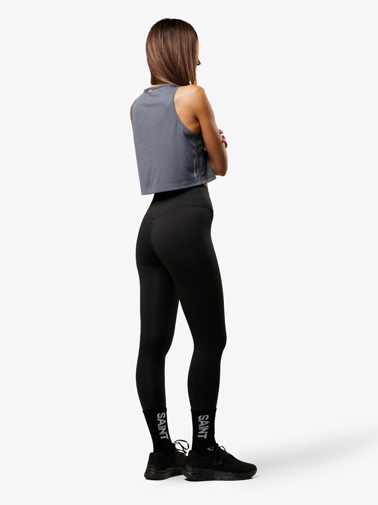 Women's Cropped Training Tank - Grey
