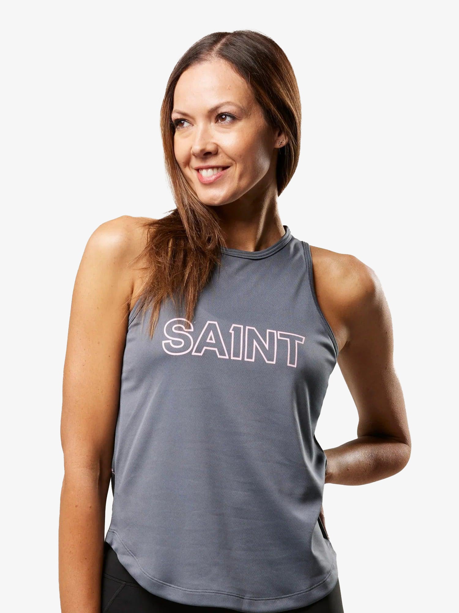 Women's Hi-Neck Training Tank - Grey