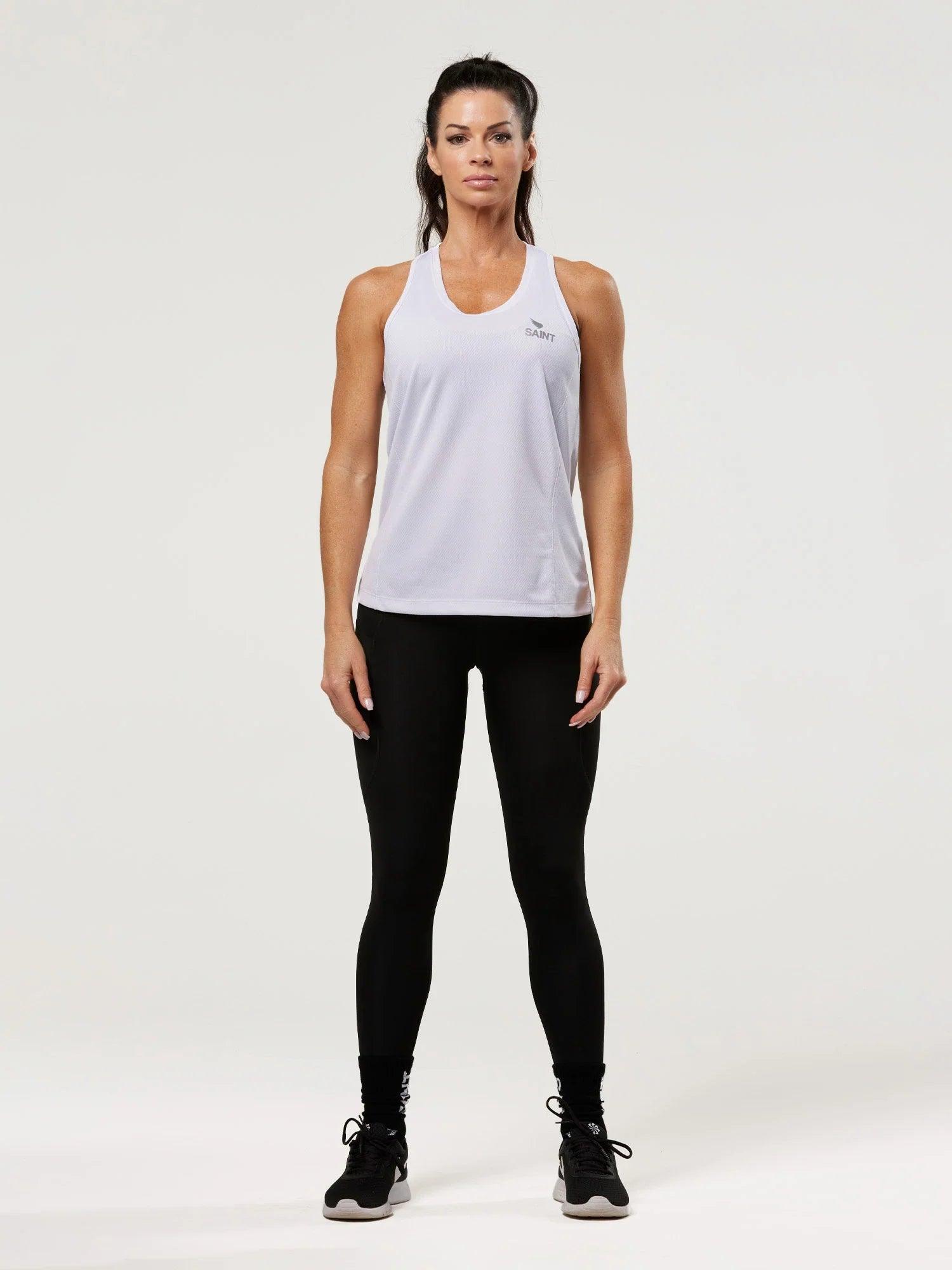 Women's Running Racerback Top - White | SA1NT LAYERS