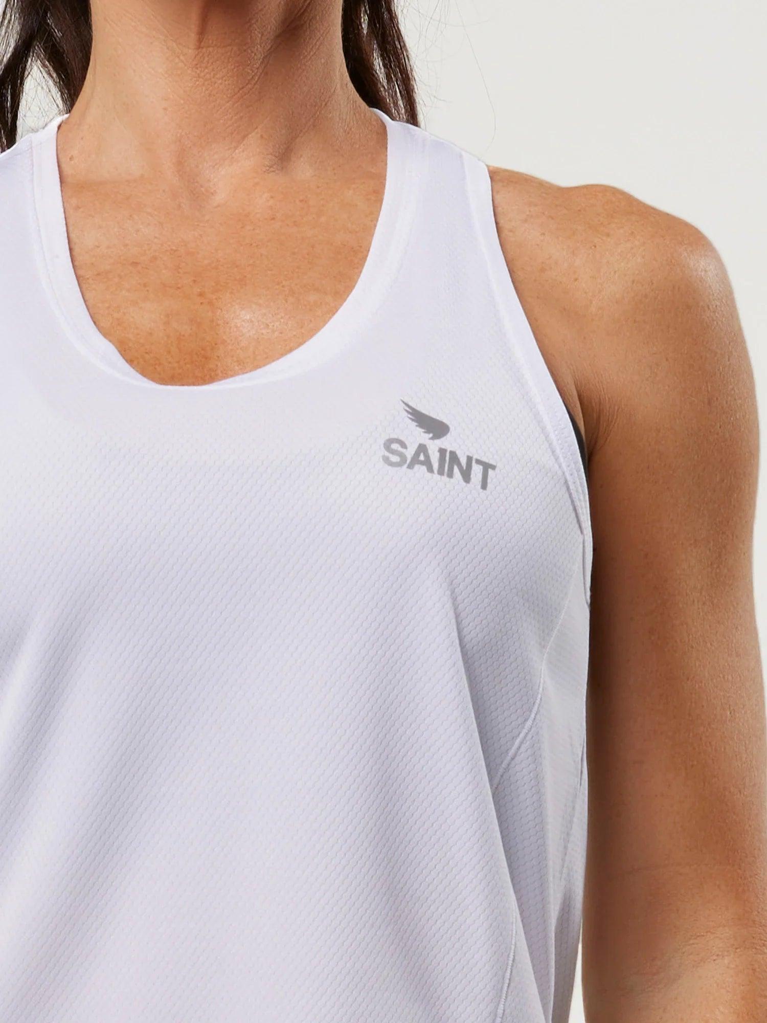 Women's Running Racerback Top - White | SA1NT LAYERS
