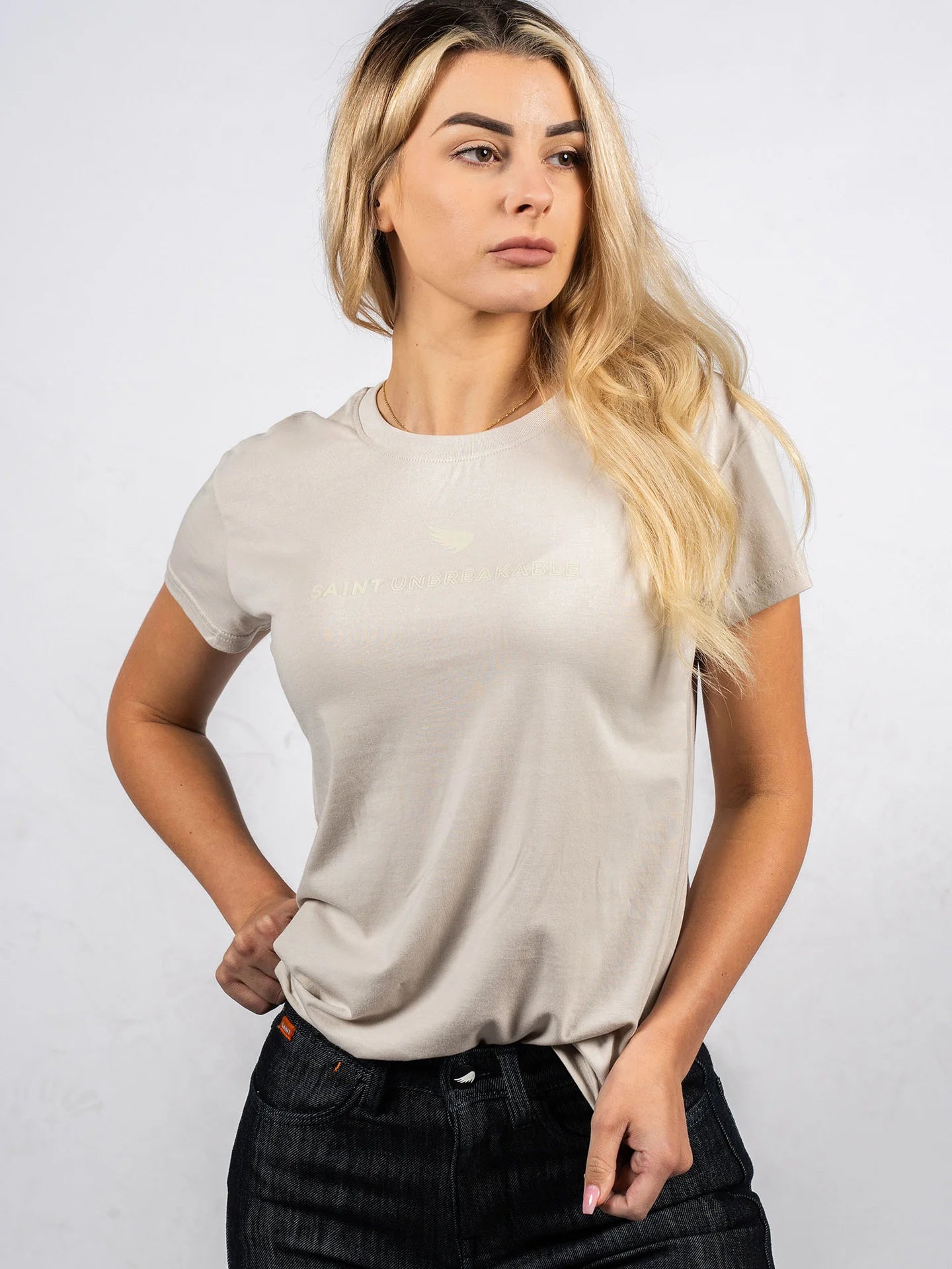 Women&#39;s SA1NT Wing T-Shirt - Stone