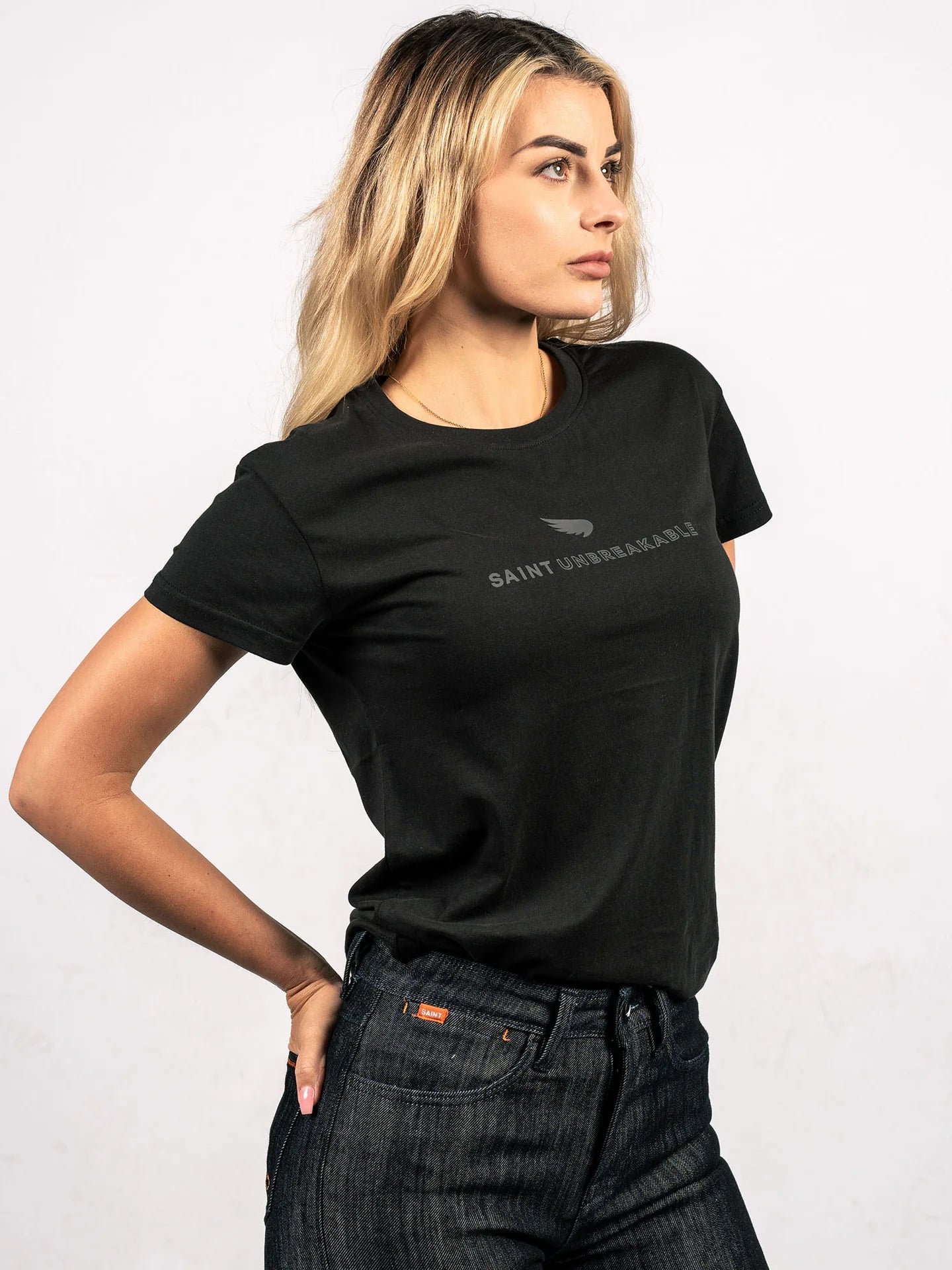 Womens SA1NT Wing Tee - Black
