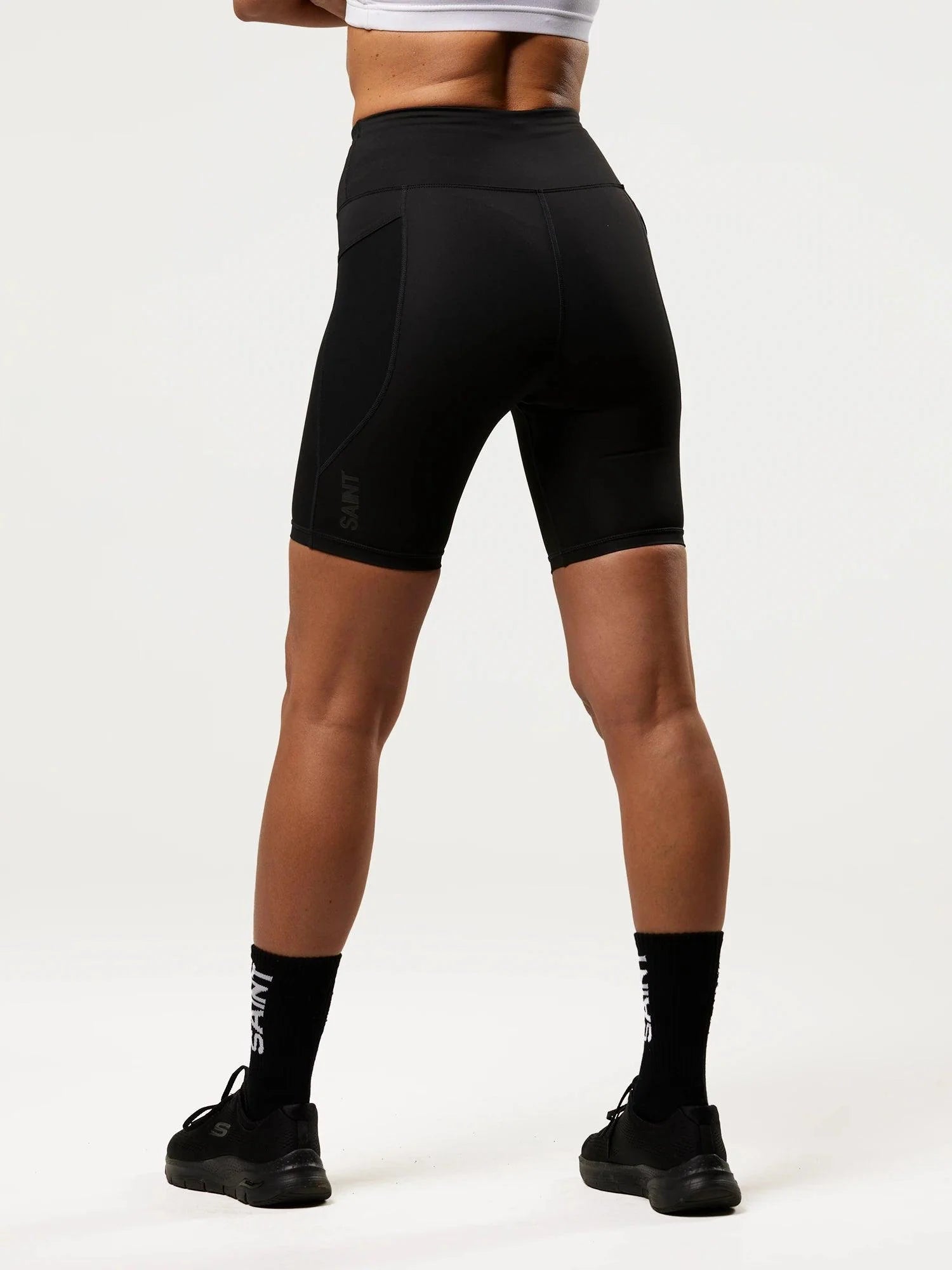 Women's Compression 8" Shorts - Black | SA1NT LAYERS