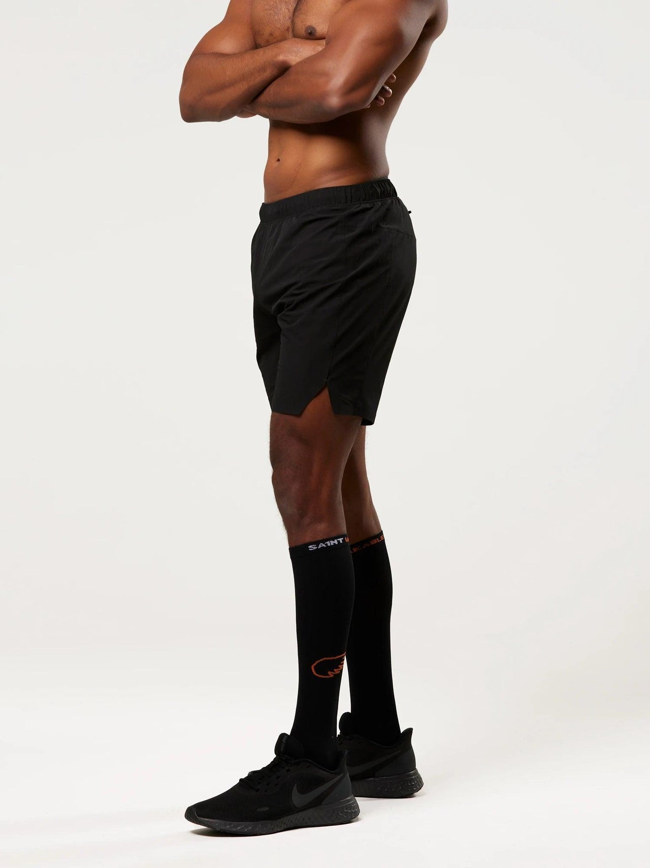 Men's 7" Running Shorts - Black | SA1NT LAYERS