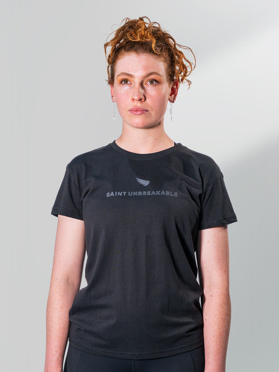 Womens SA1NT Wing Tee - Black