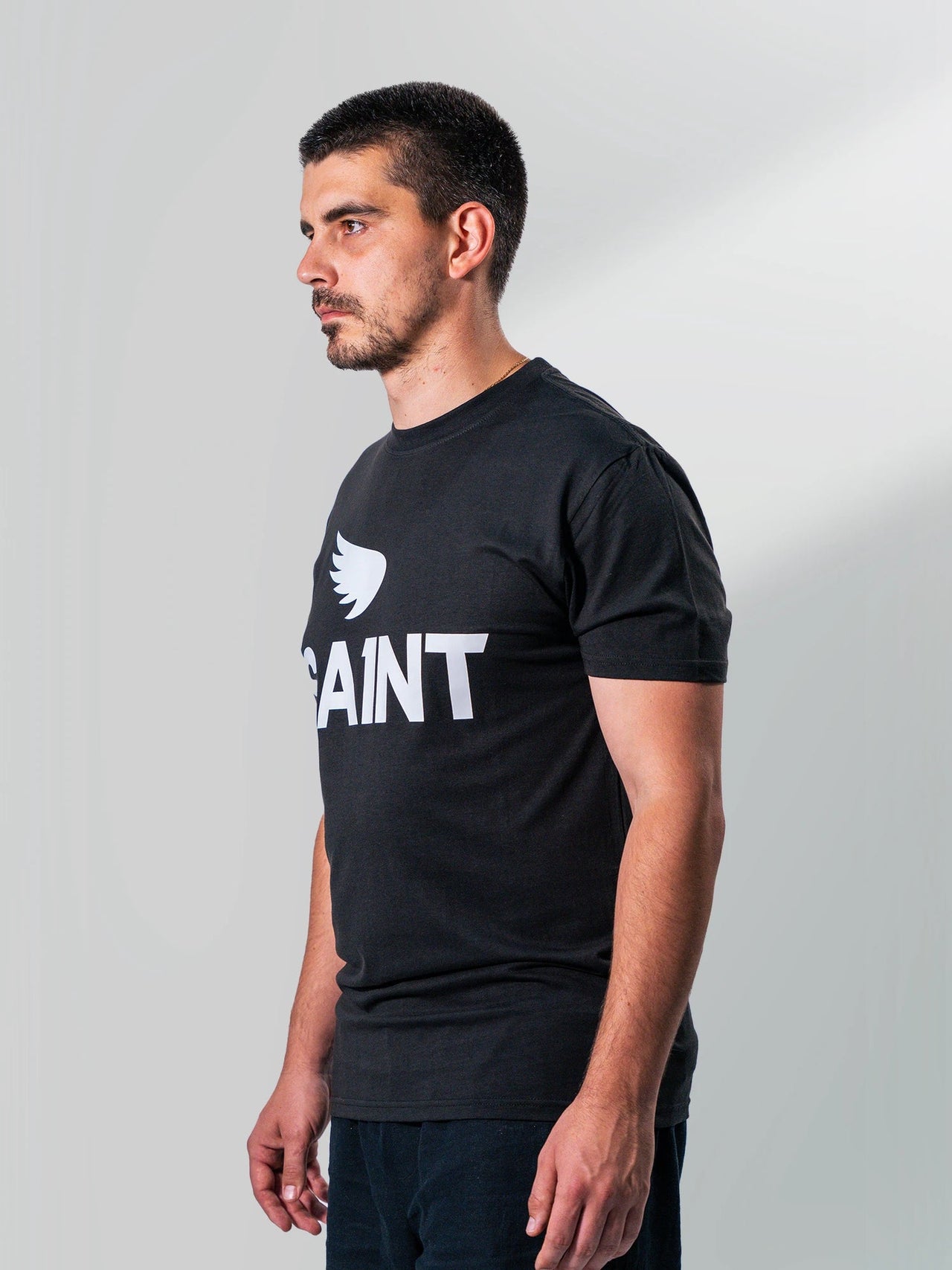 SA1NT No. 1 CottonTencel Tee - Black