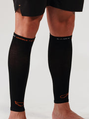 Unisex Anti-Fatigue & Recovery Compression Calf Sleeves - Black