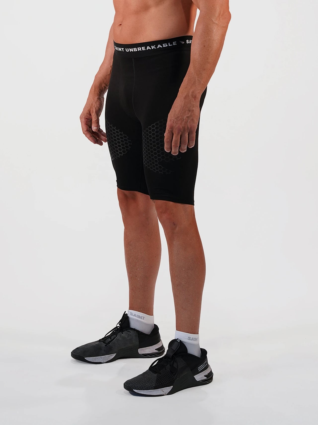Men's ¾ Compression Shorts - Black