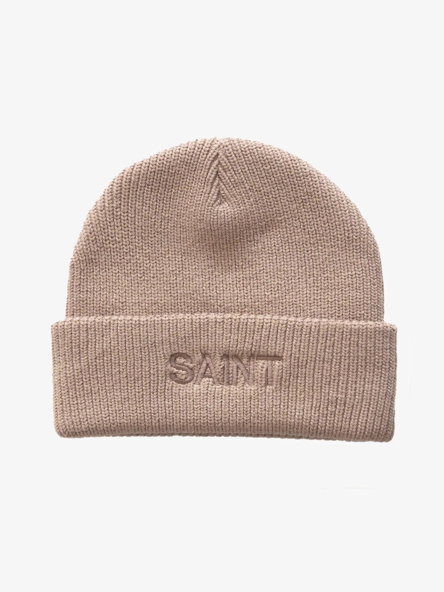 Unisex SA1NT Skull Beanie - Tan