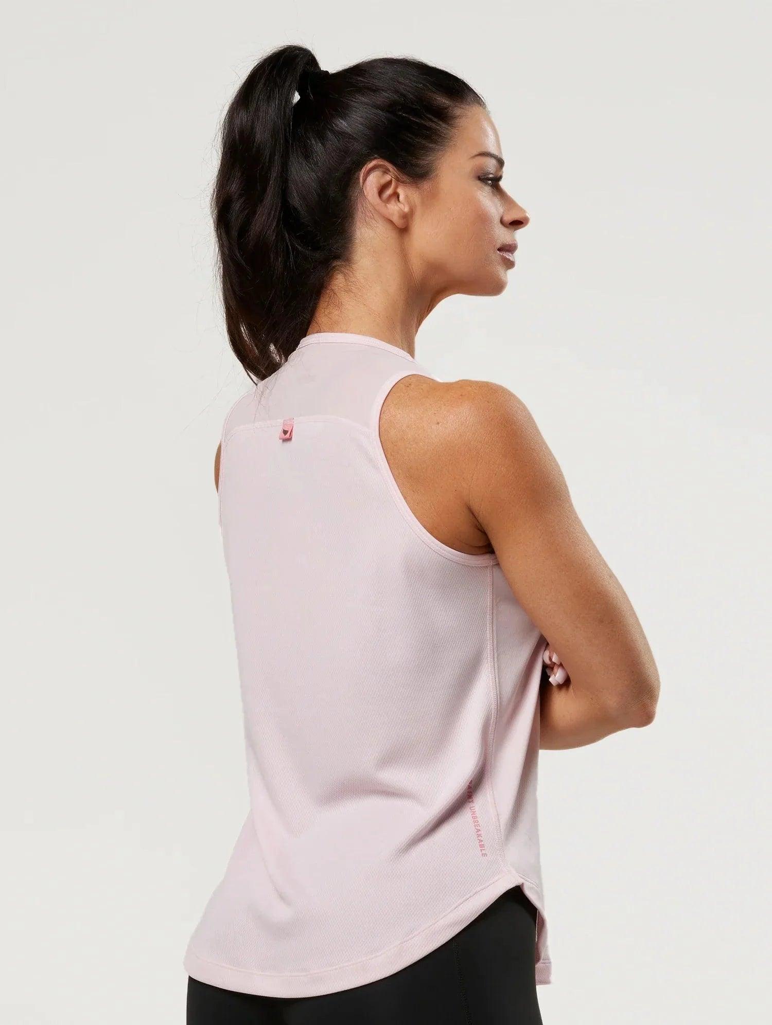 Women's Hi-Neck Training Tank - Pink | SA1NT LAYERS