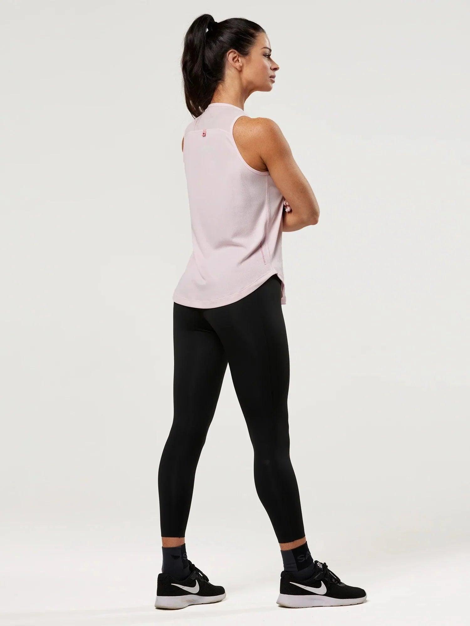 Women's Hi-Neck Training Tank - Pink | SA1NT LAYERS