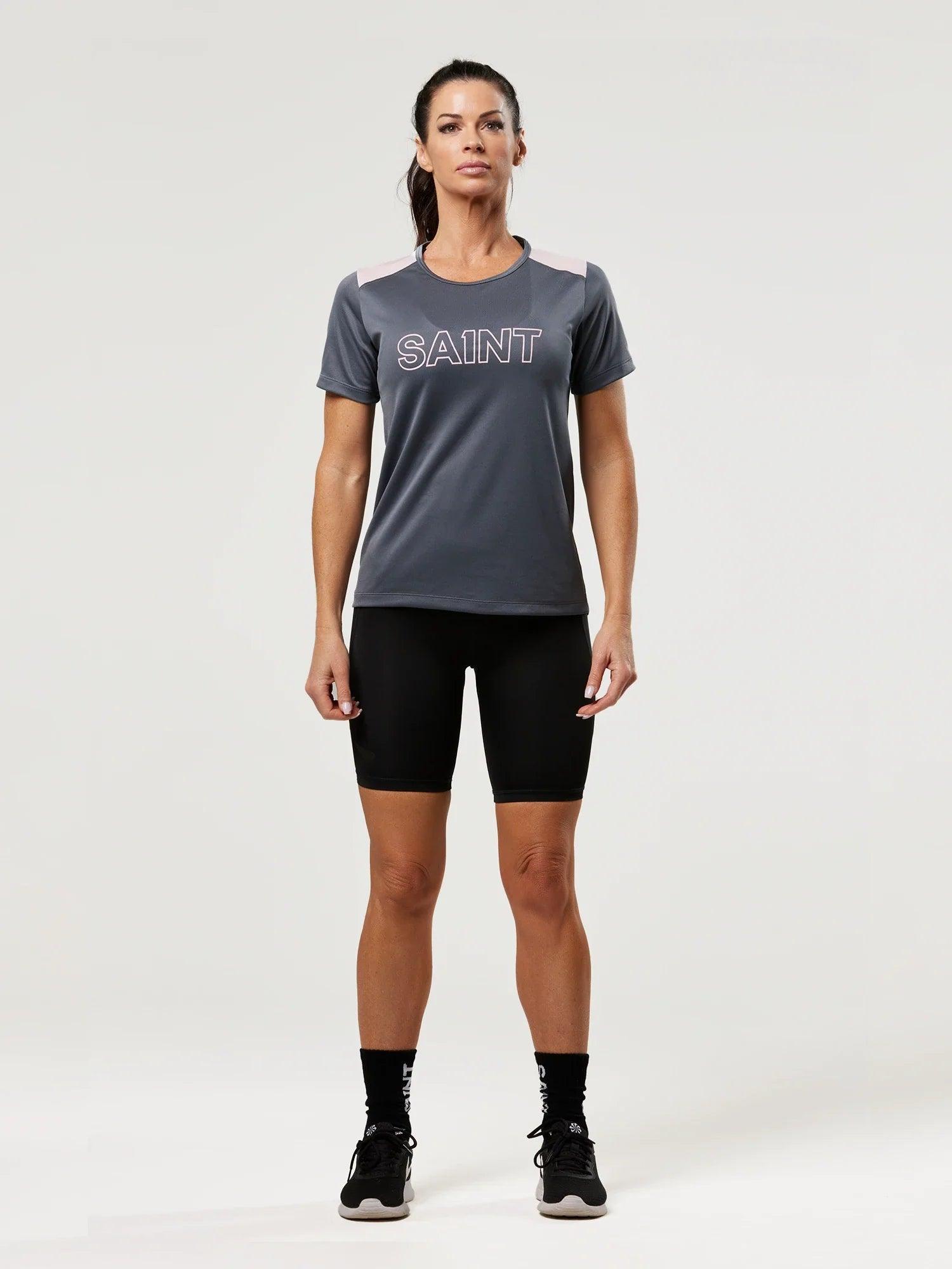 Women's Training T-shirt - Charcoal | SA1NT LAYERS